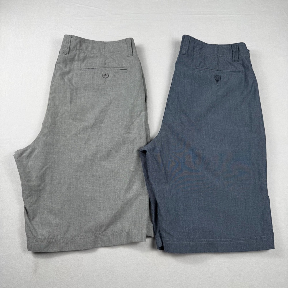 CSG Champs Sports Gear Shorts Size 34 Gray Blue Minimalist Athleisure Bundle 2pk